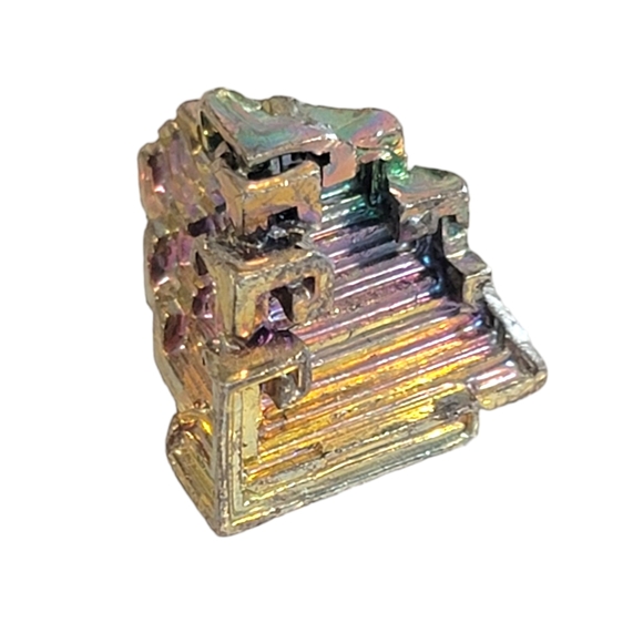 Square Bismuth Crystal DIY Homemade Jewlrey Pendant Sized Necklace Piece - Picture 3 of 10